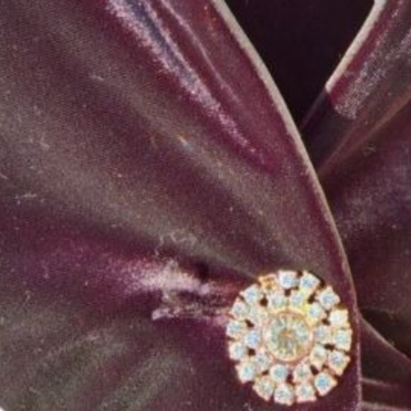 Evening Cocktail Wedding Velvet Crystal Jacket Cardigan Coat Bolero Cover Cape - Picture 8 of 16